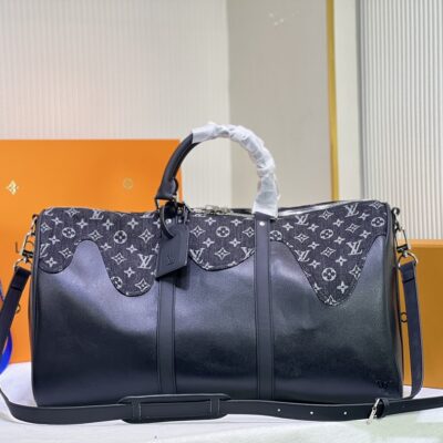 Replica Louis Vuitton Keepall Bandouliere 50 M45975 Black